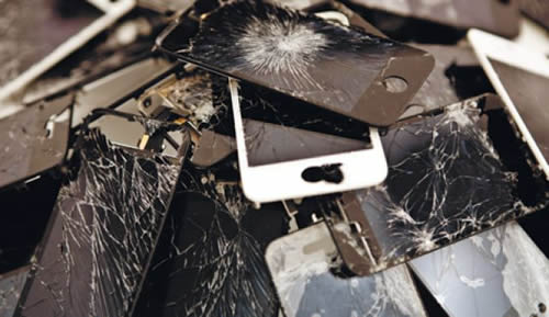 Cracked phone screen digitizer
